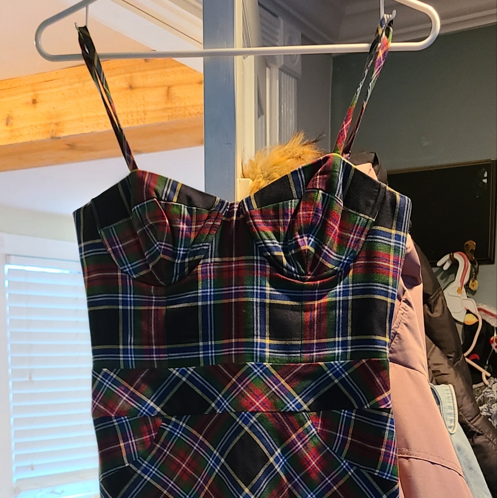 l.a.mb plaid dress
